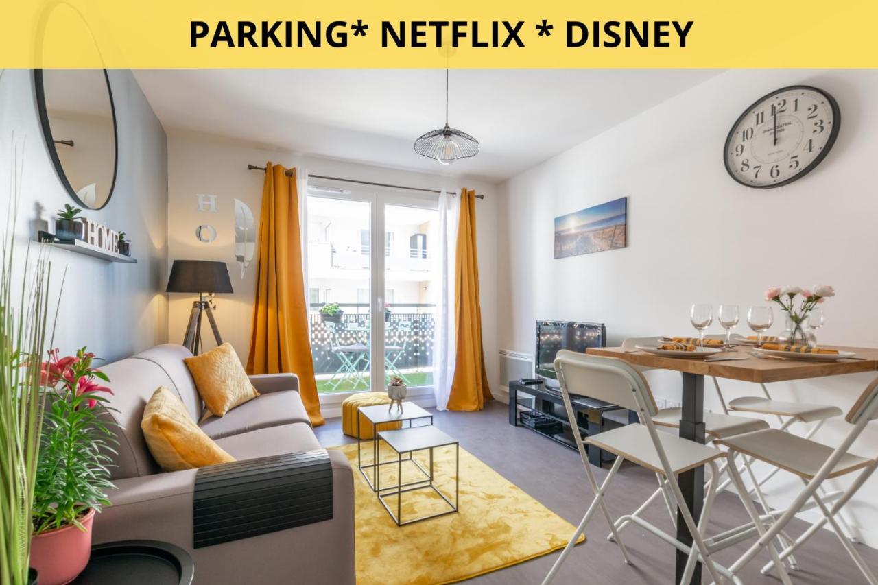 The Sunshine- Appart Cosy Proche Paris-Disney Avec Parking Prive Dans Residence Meaux Esterno foto